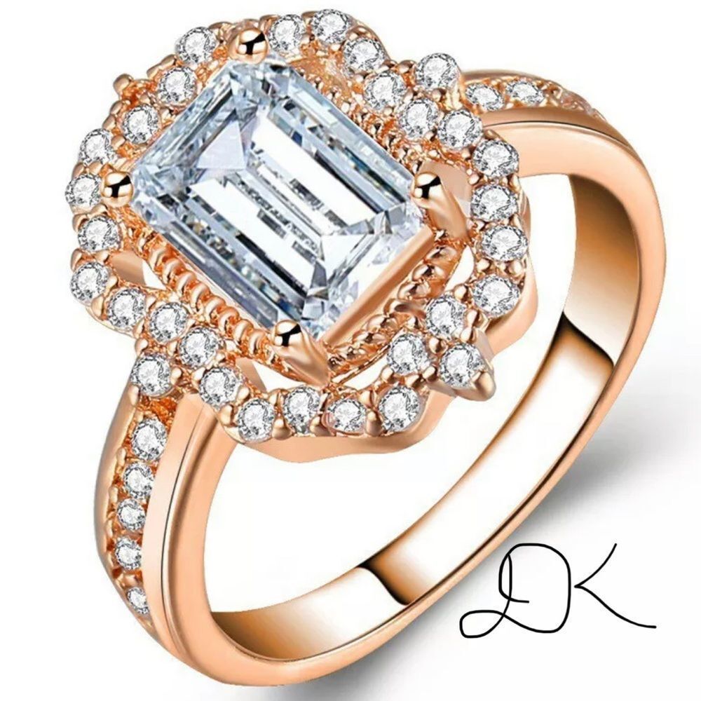 925/18K DAHLIA ROSEGOLD PROMISE RING SIZE 7 - Picture 8 of 10